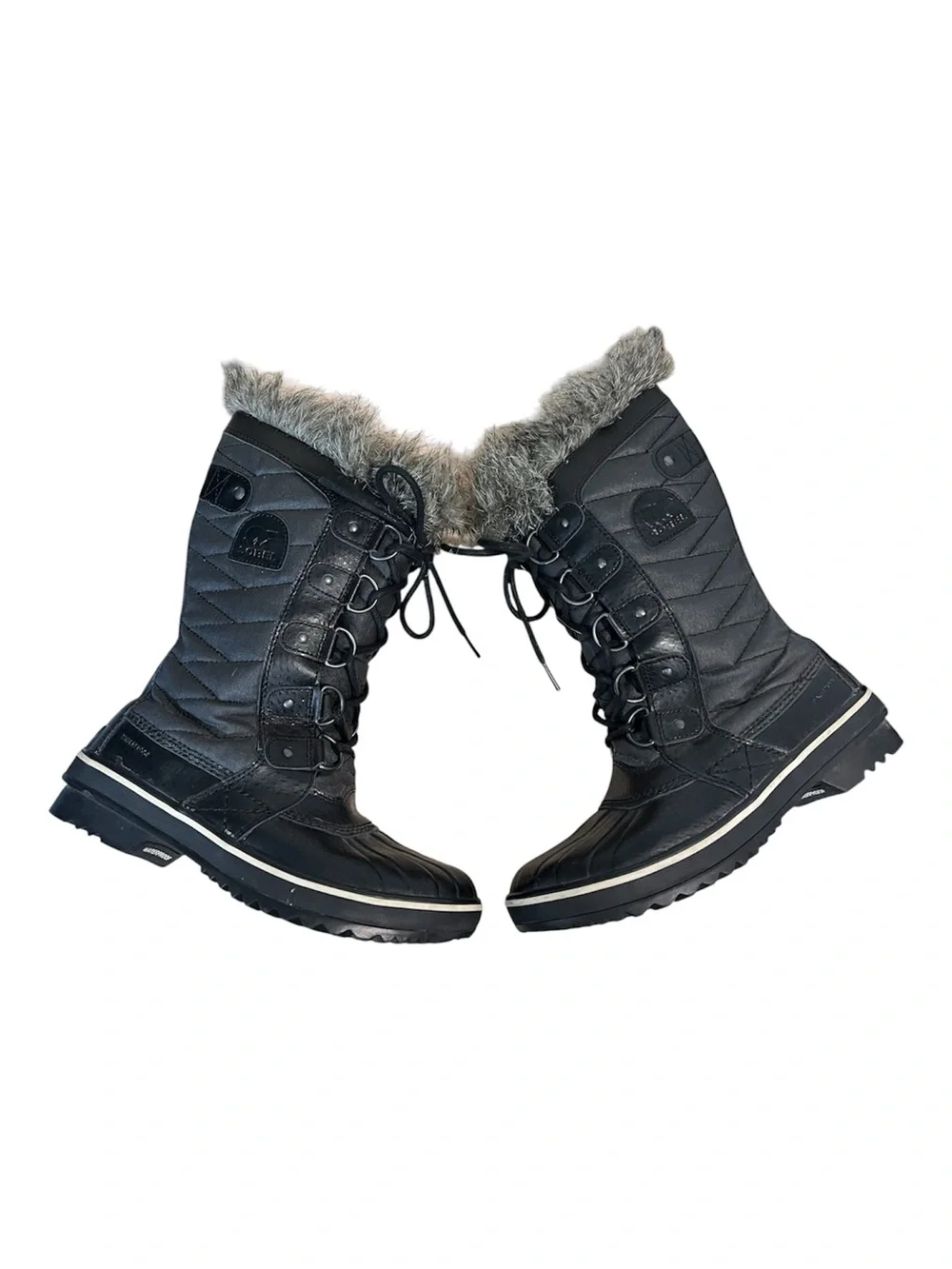 Sorel Women's Tofino II Faux Fur Lined Waterproof Boots Black Size 6